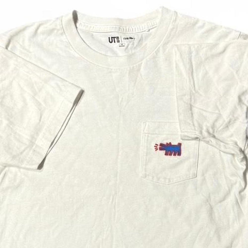 UNIQLO X KIETH HARING EMBROIDERED DOG POCKET TEE XS